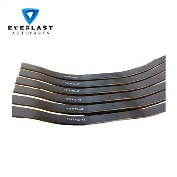 What are the characteristics of the shape design of automotive leaf springs